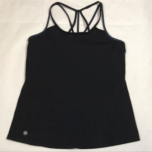 Athleta Jacquard Empowerment Tank Black Blue XXS - Picture 3 of 9
